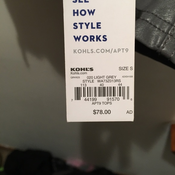 Women's Apt. 9 Faux Leather Moto Jacket - Picture 5 of 7